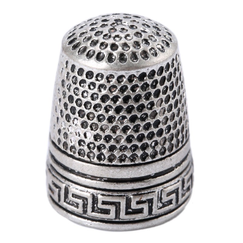 Mtsooning Antique Sewing Thimble, Metal Fingertip Protector, Finger Shield Ring for Quilting Craft Accessories DIY Sewing Tools - Image 1